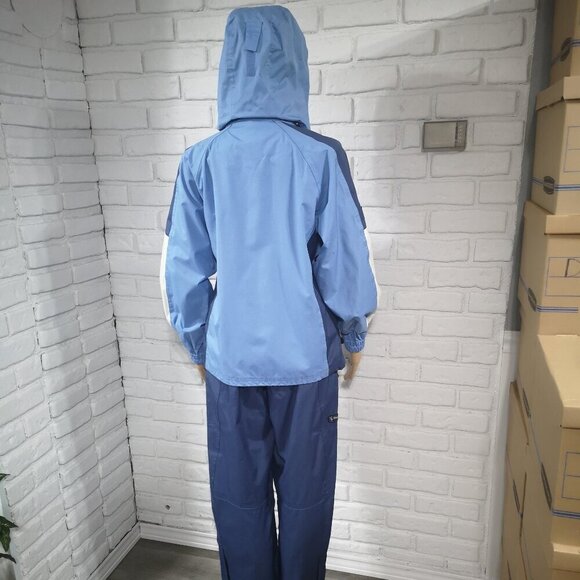 Wetskins Ladies Size Small Blue & White Waterproof 2 piece Rain Suit - Picture 2 of 16